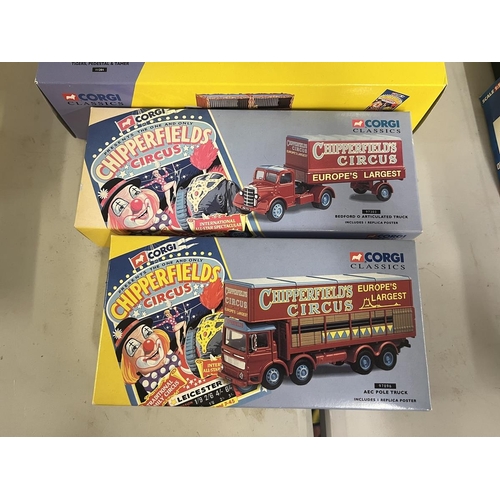 266 - Collection of Corgi Chipperfields die cast circus vehicles in original boxes