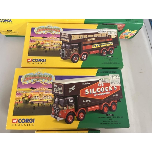 268 - Collection of Corgi Showman's die cast vehicles in original boxes