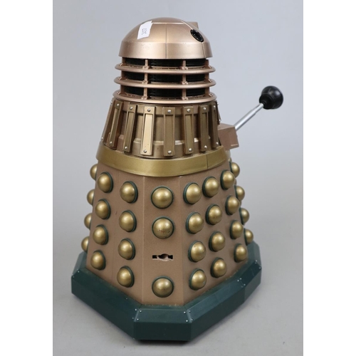 34 - Doctor Who 2005 Bronze Dalek A/F - missing eyestalk and dome lights