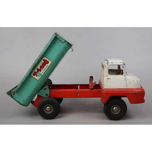 362 - Large vintage Triang tin plate tipper truck