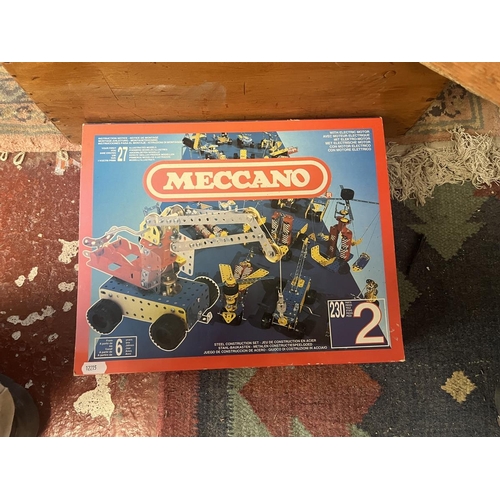 410 - 2 Meccano sets, 1 in wooden case