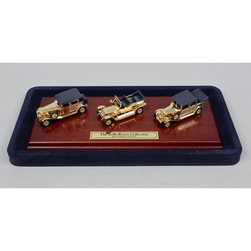 46 - 24ct gold plated Rolls Royce collection vehicles