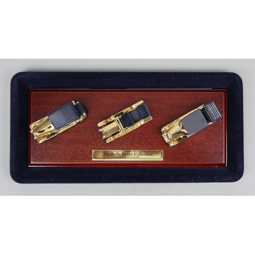 46 - 24ct gold plated Rolls Royce collection vehicles