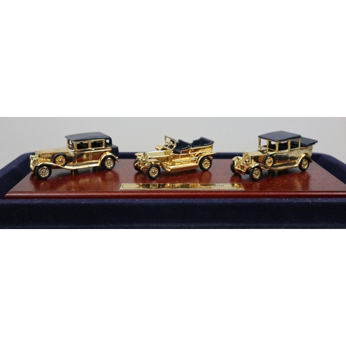 46 - 24ct gold plated Rolls Royce collection vehicles