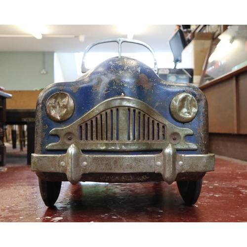 56 - Early original child's tin pedal car - Possibly Tri-Ang 1940's