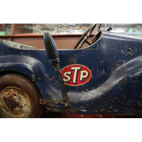 56 - Early original child's tin pedal car - Possibly Tri-Ang 1940's