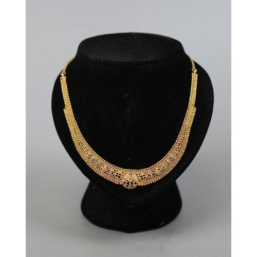 170 - 22ct gold Shingar necklace - Approx weight 26.6g with original receipt