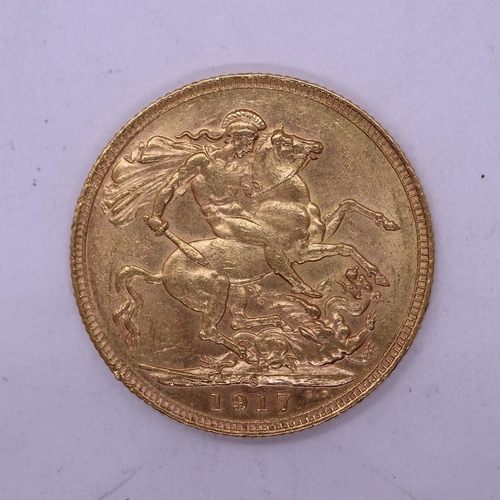 199 - Full gold sovereign 1917