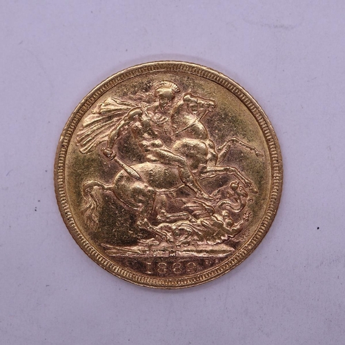 201 - Full gold sovereign 1889