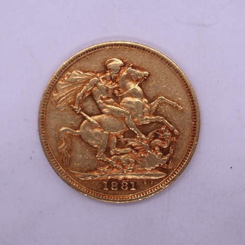 202 - Full gold sovereign 1881