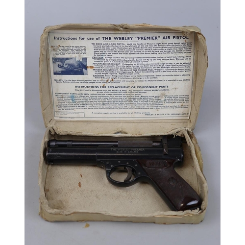 213 - Webley 'Premier' .22 air pistol in box