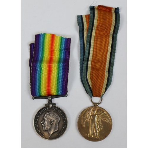 219 - WW1 medal and Victory medal to W Allen A.S.C. - Army Service Corps