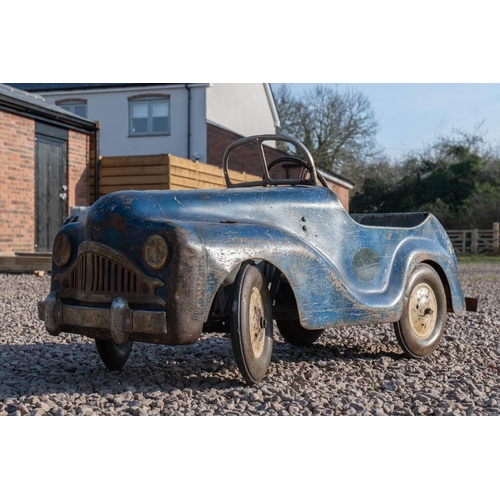 258 - Early original child's tin pedal car - Possibly Tri-Ang 1940's