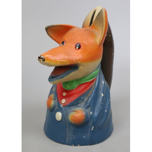 279 - Vintage Basil Brush pottery money bank with its stopper by Ivan Owen & Peter Firmin 1972 - Appro... 