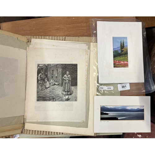 381 - Collection of pictures and etchings