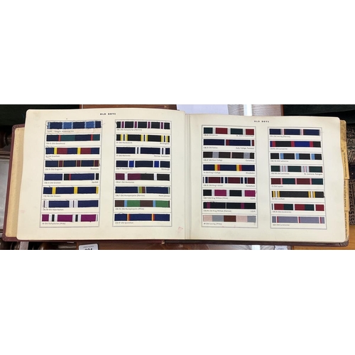 385 - Album of club colours - Old boys university club and regimental colours by James and Edwards Ltd