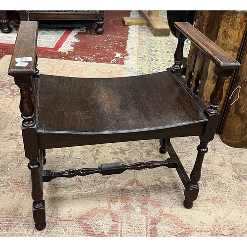 405 - Antique oak window seat