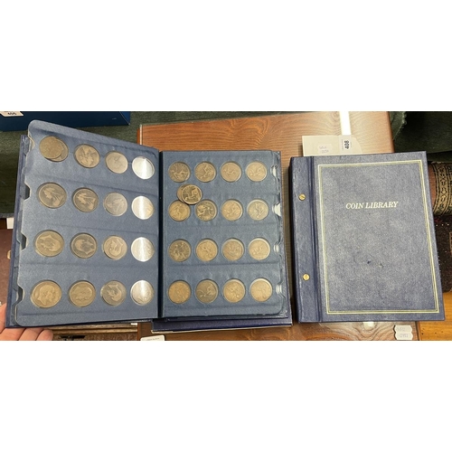 408 - 2 coin libraries with contents