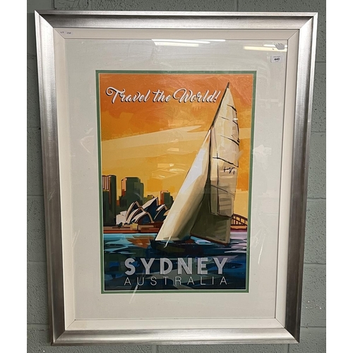 440 - Framed advertising poster - Sydney Australia