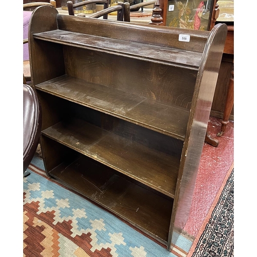 558 - Open mahogany bookcase