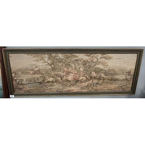 569 - Antique framed tapestry