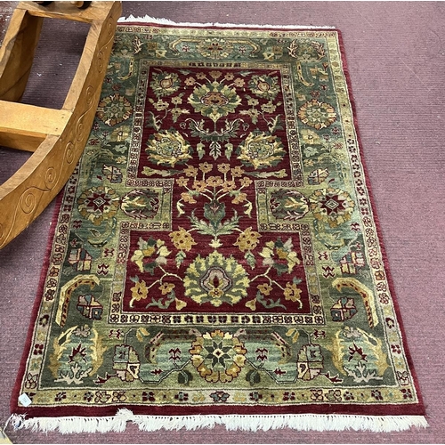 704 - Vintage, Kashmir rug - Approx 194cm x 124cm