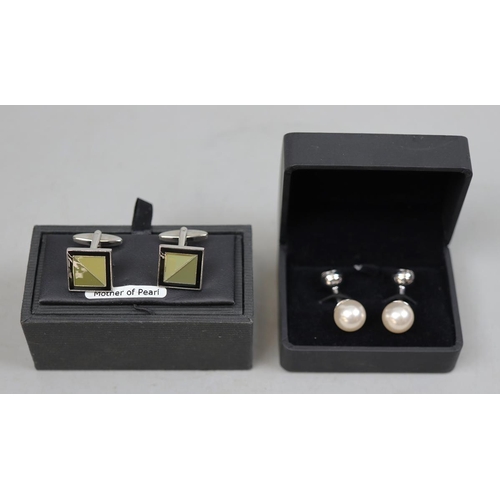 182 - Collection of costume jewellery with cufflinks