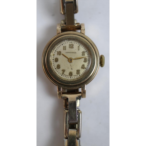 191 - 2 gold cased ladies watches, 1 being Longines