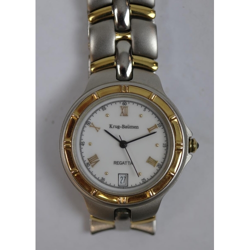 192 - Krug Baumen 'Regatta' watch in working order