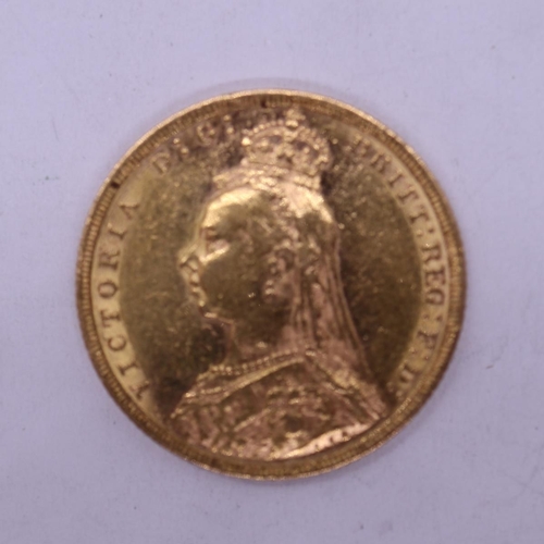 201 - Full gold sovereign 1889