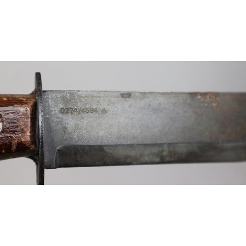 229 - 1960's survival knife stamped with Navy code - 0274-4594 and broad arrow