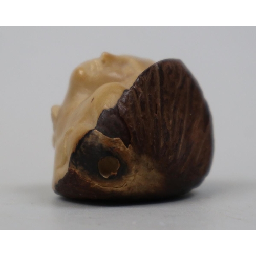 254 - Tagua nut (or ‘Tree Ivory’) carving in the figure of a woman