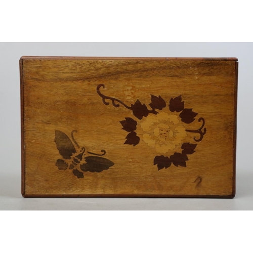 256 - Japanese wooden puzzle box - Approx W: 18cm D: 11.5cm H: 5cm