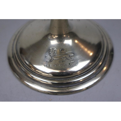 273 - Silver plate The Kings Own C Company Platoon cup circa 1920's