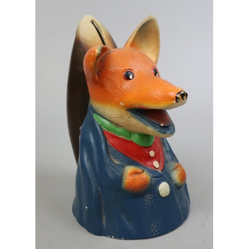 279 - Vintage Basil Brush pottery money bank with its stopper by Ivan Owen & Peter Firmin 1972 - Appro... 