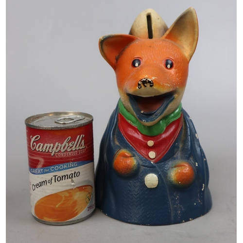 279 - Vintage Basil Brush pottery money bank with its stopper by Ivan Owen & Peter Firmin 1972 - Appro... 