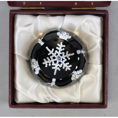 287 - Whitefriars paperweight by Caithness L/E 250/1000 - Snow Crystal Christmas 1981 in original box with... 