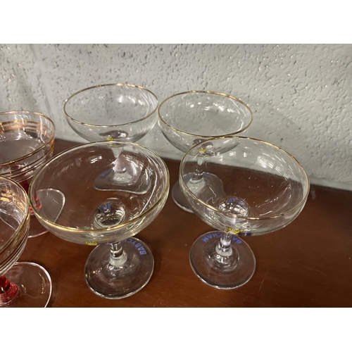 337 - Collection of glass to include Babycham glasses, cocktail glasses etc