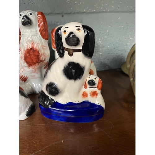 343 - Collection of Staffordshire dog figures