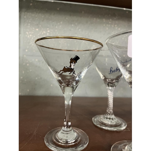 349 - Collection of Babycham cocktail glasses