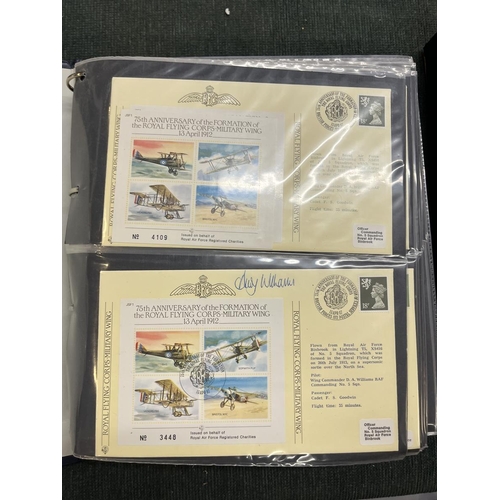 373 - Stamps - Aviation album of RAF museum covers including series JSF1-25 & RAF (DM) 1-19 many signe... 