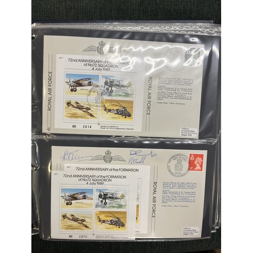 373 - Stamps - Aviation album of RAF museum covers including series JSF1-25 & RAF (DM) 1-19 many signe... 