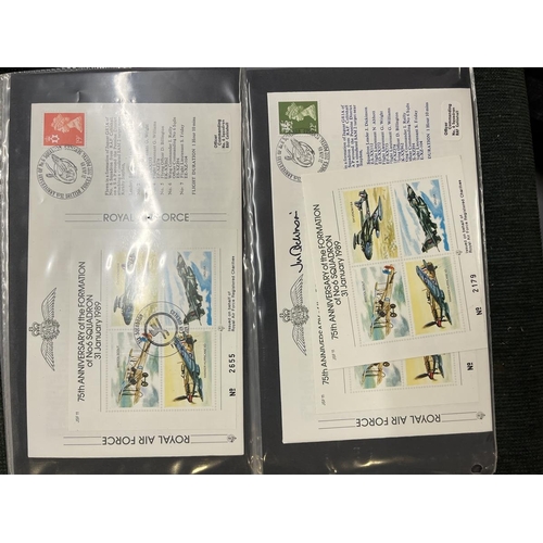 373 - Stamps - Aviation album of RAF museum covers including series JSF1-25 & RAF (DM) 1-19 many signe... 