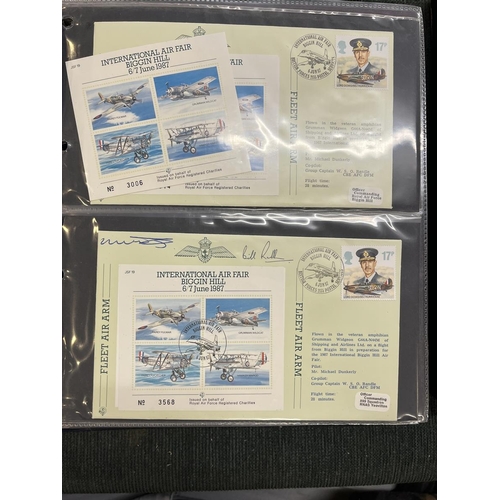 373 - Stamps - Aviation album of RAF museum covers including series JSF1-25 & RAF (DM) 1-19 many signe... 