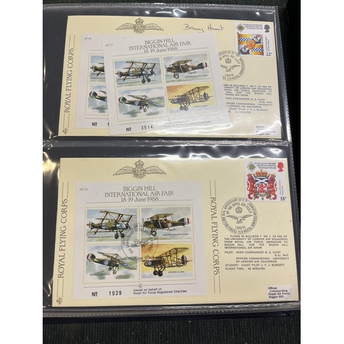 373 - Stamps - Aviation album of RAF museum covers including series JSF1-25 & RAF (DM) 1-19 many signe... 