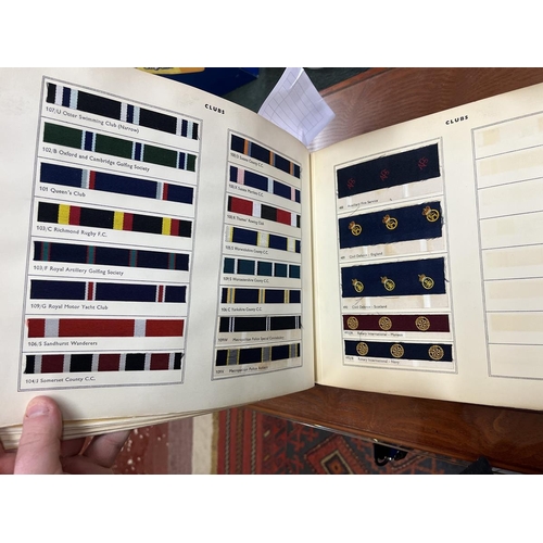 385 - Album of club colours - Old boys university club and regimental colours by James and Edwards Ltd