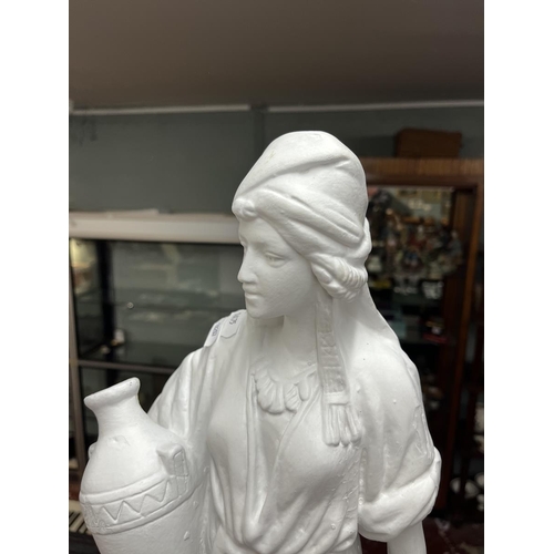 395 - Plaster figure of a water maiden - Approx height: 67cm