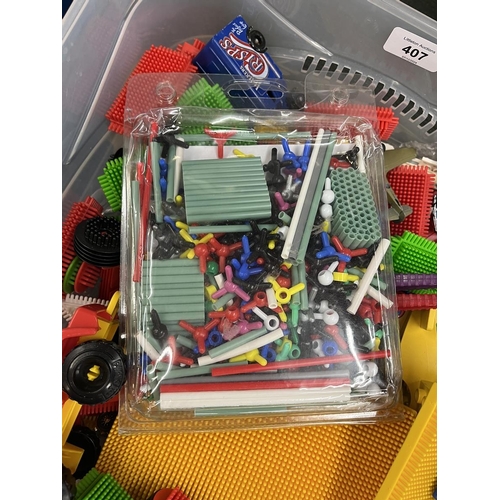 407 - Collection of stickle bricks etc