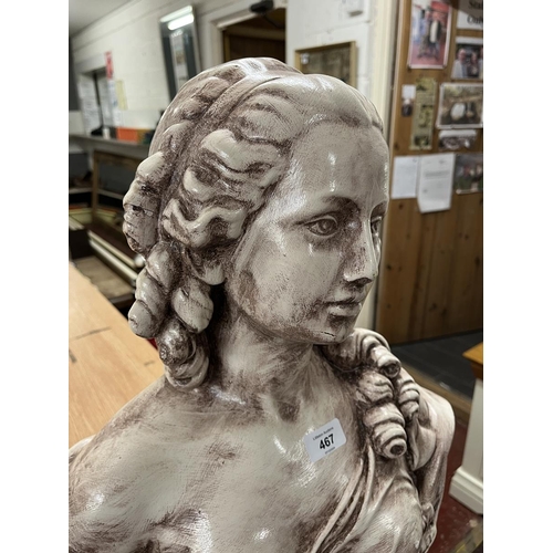 467 - Large bust of maiden - Approx height: 53cm