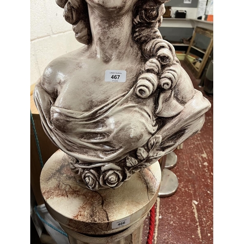 467 - Large bust of maiden - Approx height: 53cm